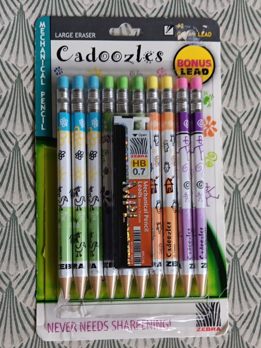 Cadoozles .07 Lead Mechanical Pencil Pack Of 10.  New In Package.
